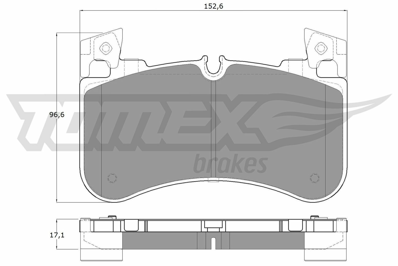 Sada brzdových destiček, kotoučová brzda TOMEX Brakes